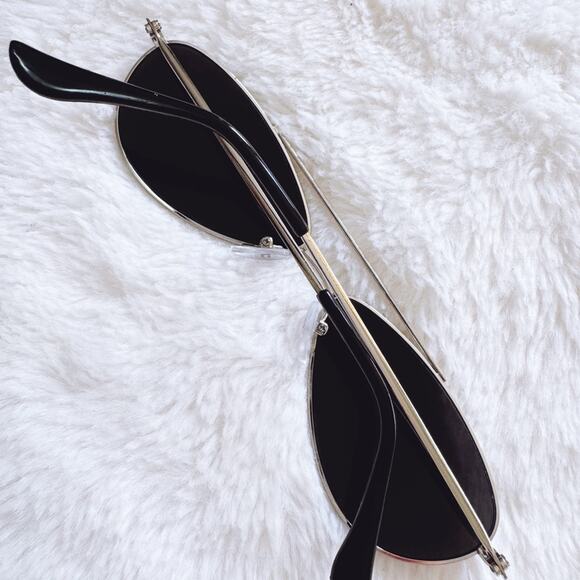 Carl Black w/ Silver Rims Aviator Sunglasses - Picture 10 of 11